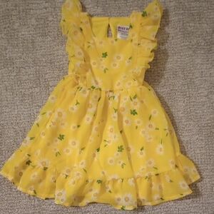 Yellow Floral Kids Dress